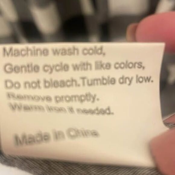 Farmhouse black & white shower curtain - Picture 6 of 6